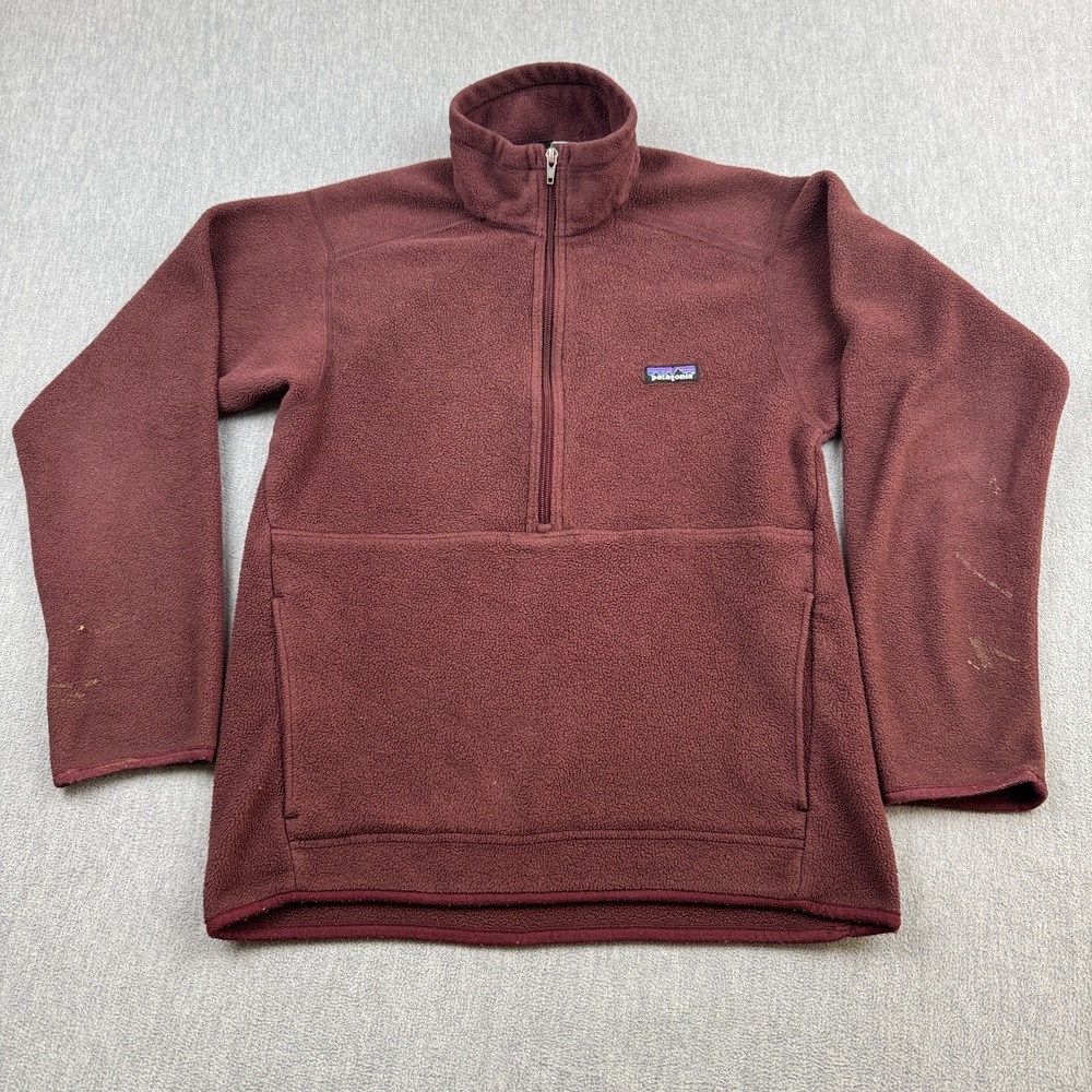 Patagonia Sweater Mens XS Brown Marsupial Fleece‎ 1/2 Zip Pullover 25737 * FLAW
